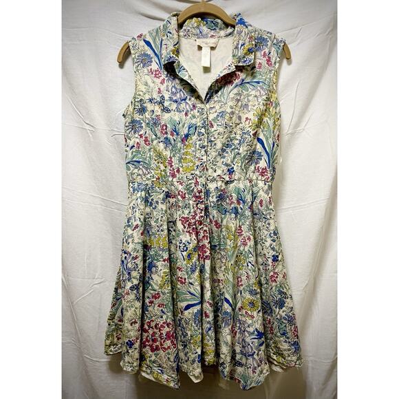 Project Alabama 6P Dainty Floral Silk Blend Fit Flare Dress Southern Cottagecore - Picture 2 of 14